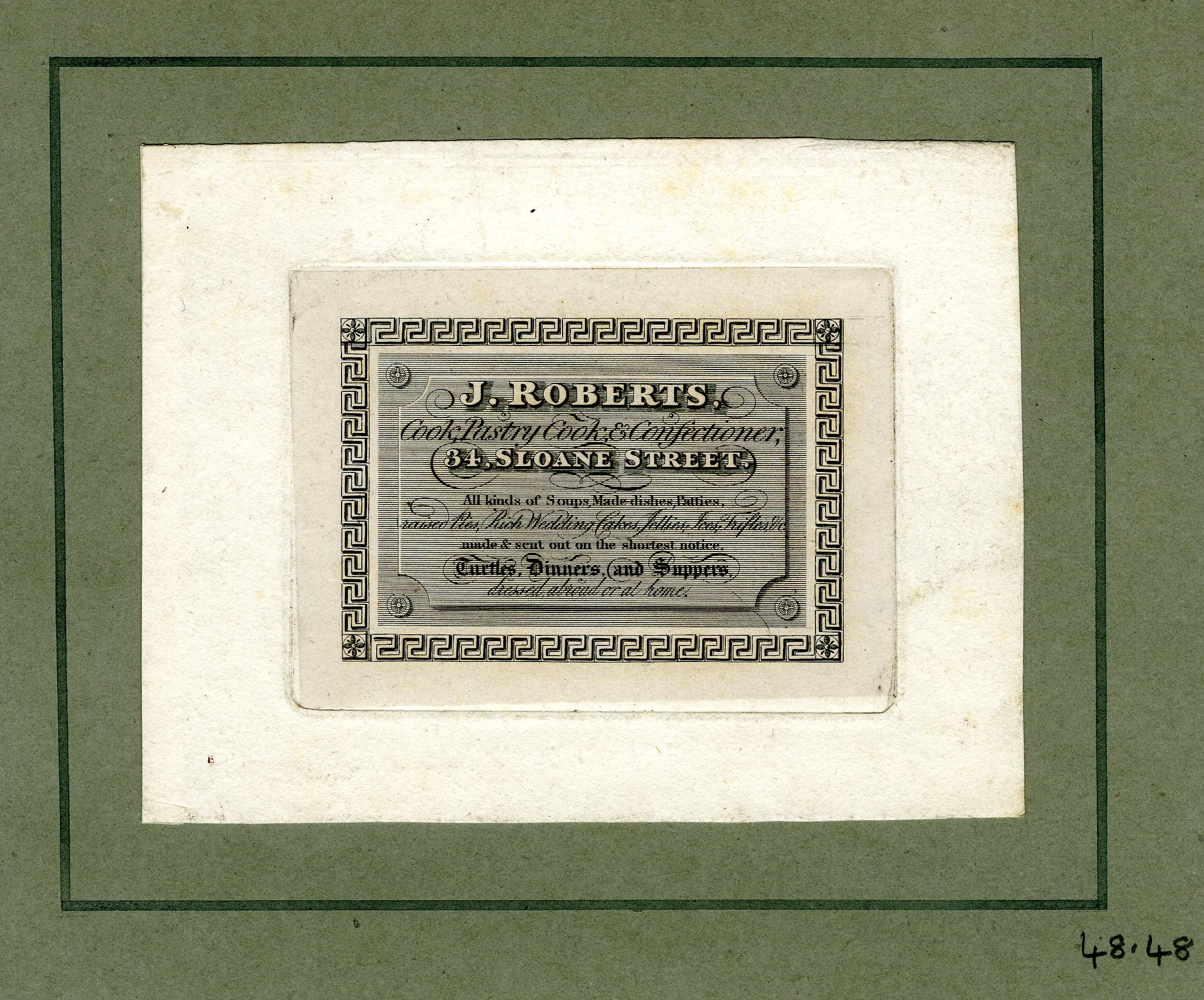 Ein gerahmtes Dokument mit der Aufschrift "J.R. Roberts, Inc." und numerischen Details, die einem Aktienzertifikat ähneln.