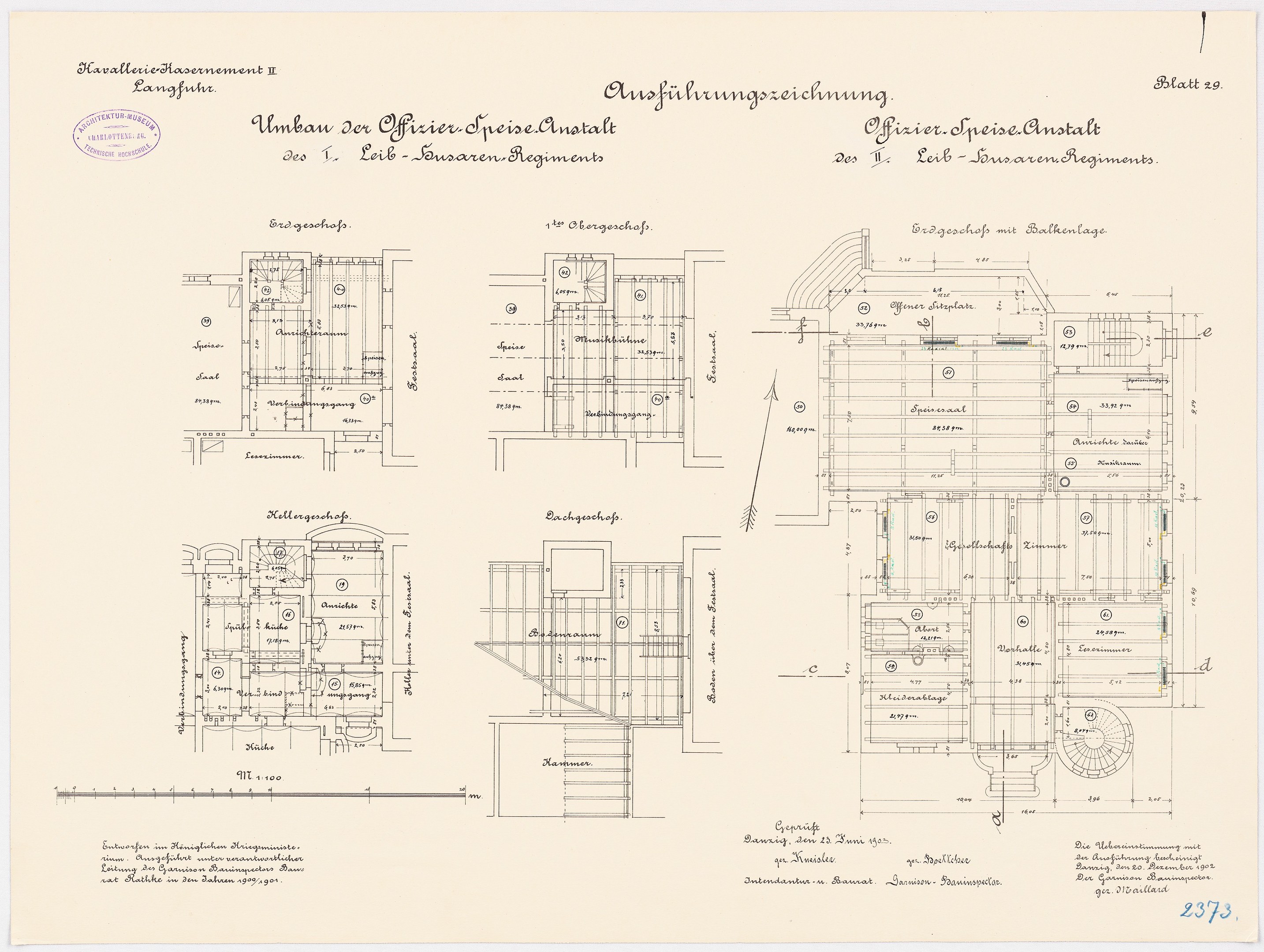 Schwarz-weißer architectural floor plan of the former German Chancellor's office, showing detailed layout and annotations.