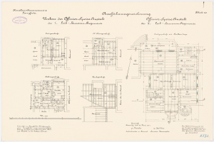 Schwarz-weißer architectural floor plan of the former German Chancellor's office, showing detailed layout and annotations.