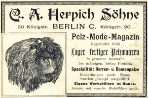 Werbung mit einem Löwenkopf mit wildem Ausdruck und wallender Mähne, mittig über dem Wort 'Löwe'.